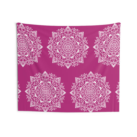 Pink Mandala Tapestry