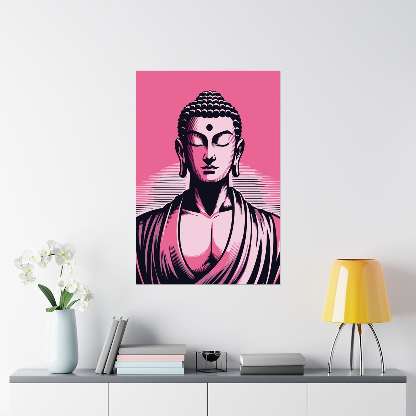 Pink Buddha Art | ZenArtBliss