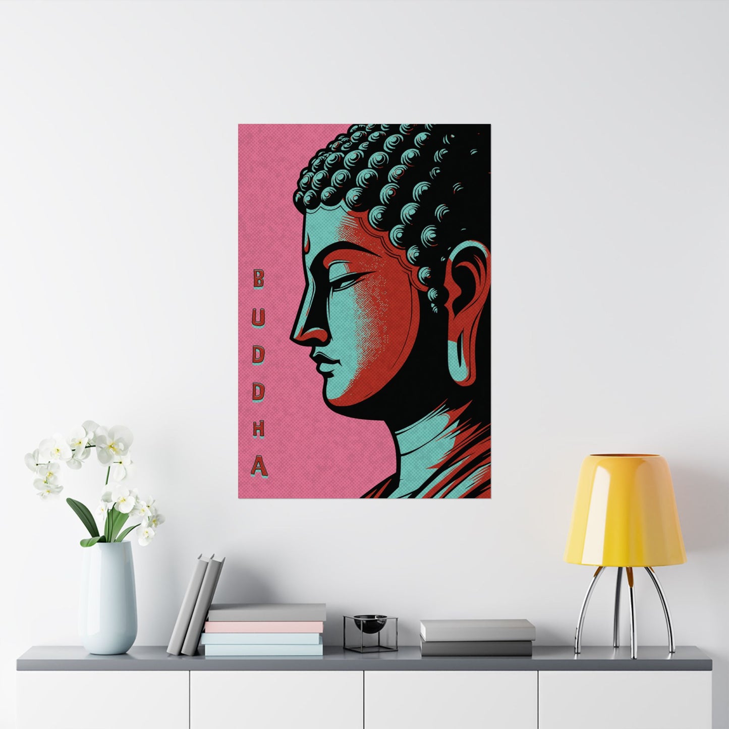 Pink Buddha Print | ZenArtBliss