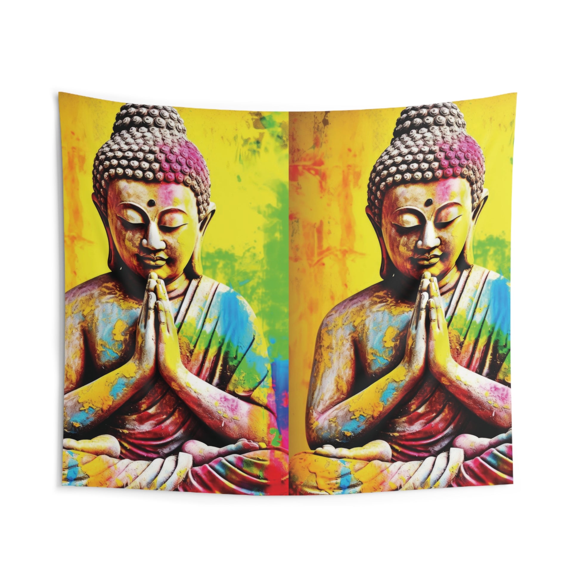 Colorful Buddha Tapestry for meditation and yoga room -ZenArtBliss