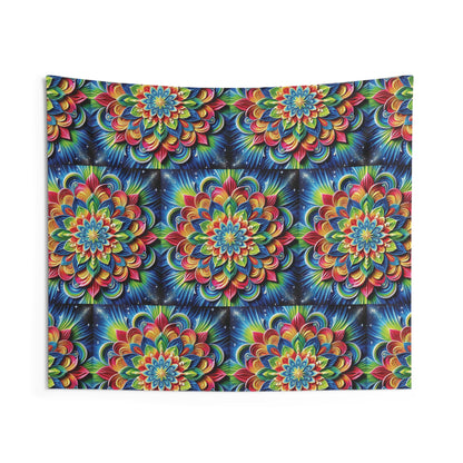 3D Colorful Mandala Tapestry | Zen Tapestry for Meditation Room