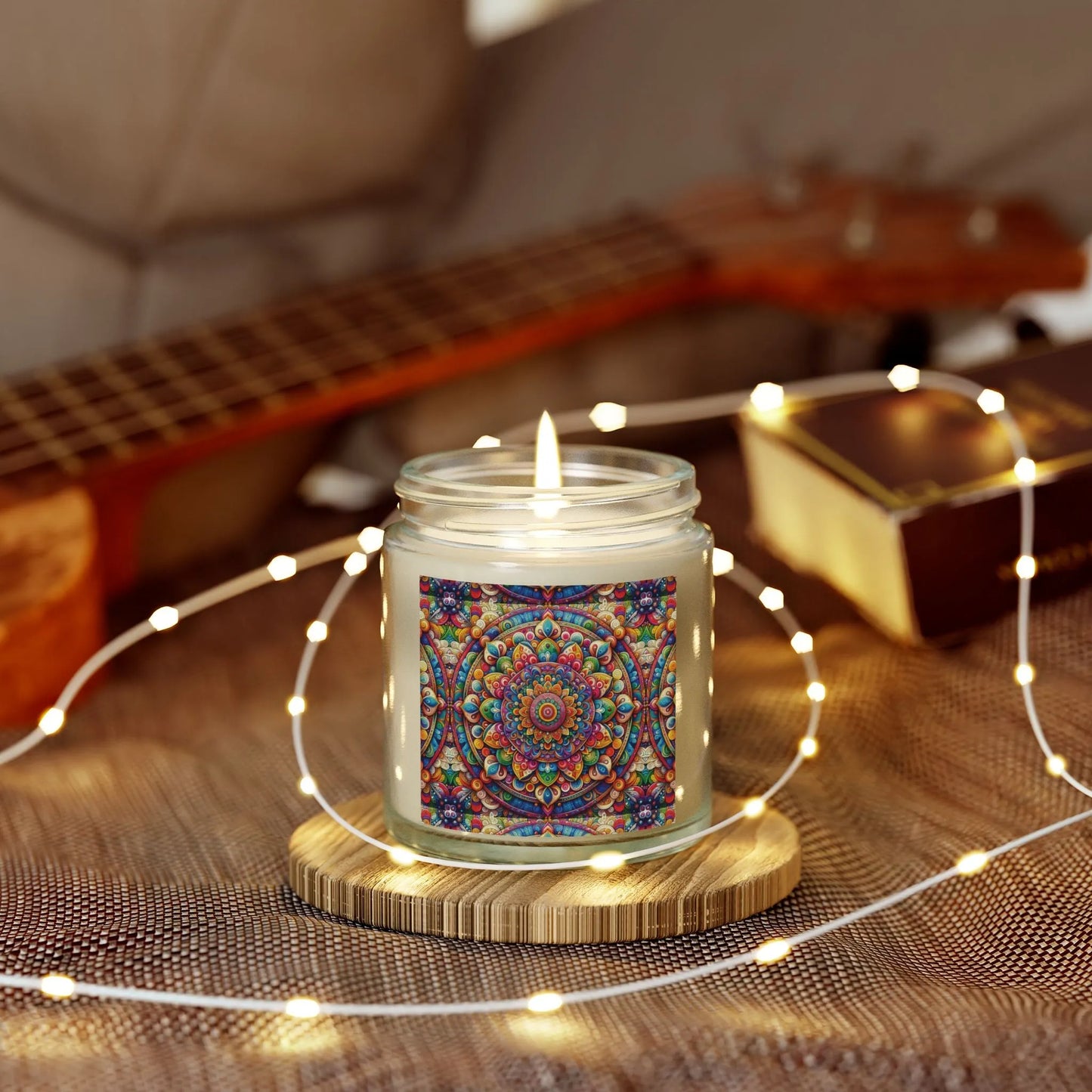 Mandala Candle Chakra Healing | zen candle