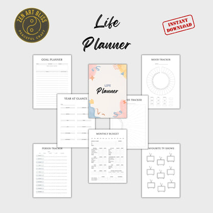 Ultimate Life Planner – All-in-One Goal-Setting, Finance, & Wellness Organizer | ZenArtBliss -ZenArtBliss