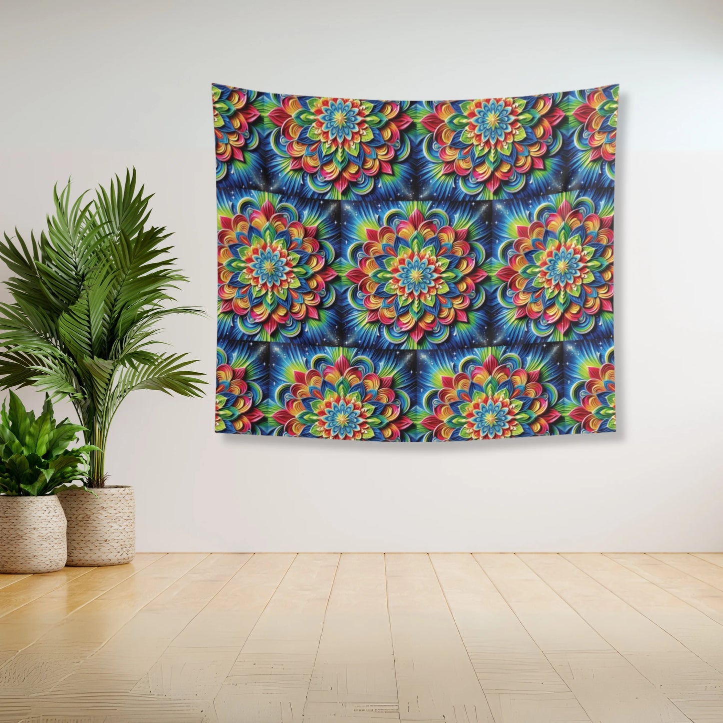 3D Colorful Mandala Tapestry | Zen Tapestry for Meditation Room