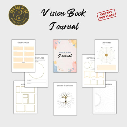 Vision Book Journal | Transformative Goal-Setting & Visualization Planner -ZenArtBliss