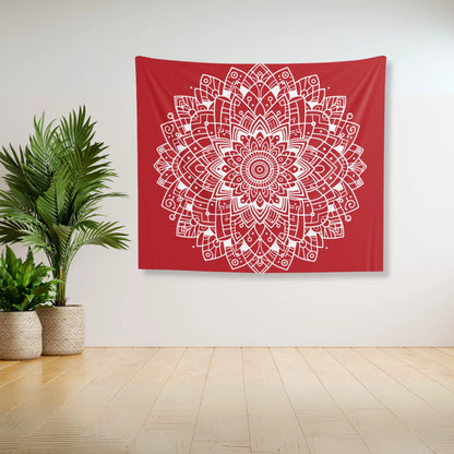 Red Mandala Tapestry | zen tapestry