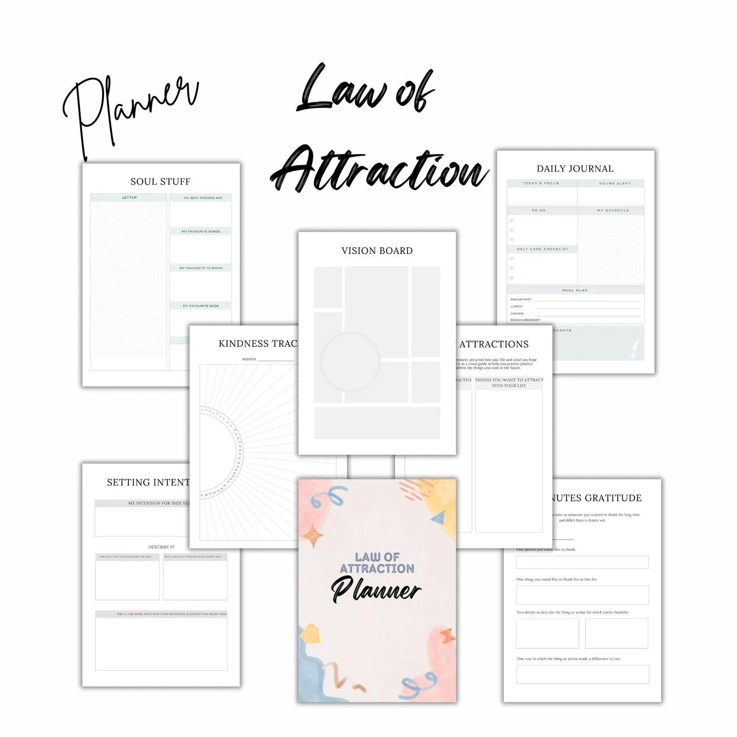 Law of Attraction Planner | Manifestation & Goal-Setting Journal | ZenArtBliss -ZenArtBliss