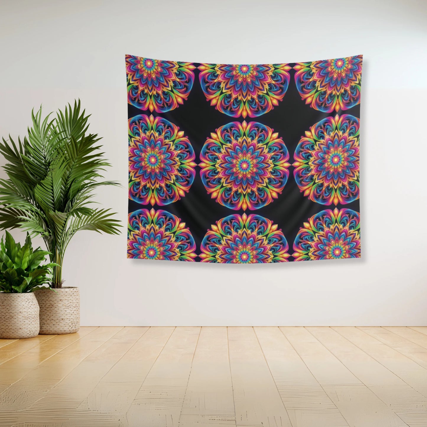 3D Mandala Tapestry for Yoga Room | Zen-Inspired Wall Art