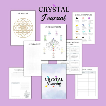 Crystal Energy Journal for Chakra Healing & Manifestation – ZenArtBliss -ZenArtBliss