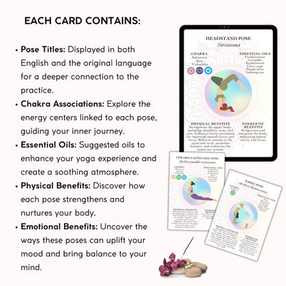 Yoga Pose Cards - Digital Download with 40 Illustrated Yoga Poses