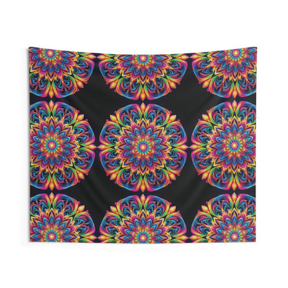 3D Mandala Tapestry for Yoga Room | Zen-Inspired Wall Art