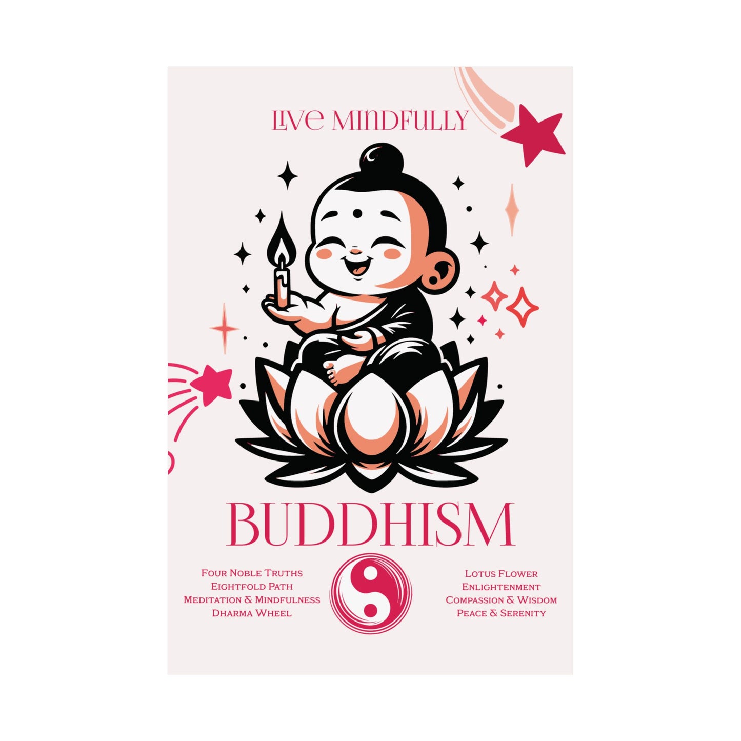 Mindful Glow Little Buddha Poster