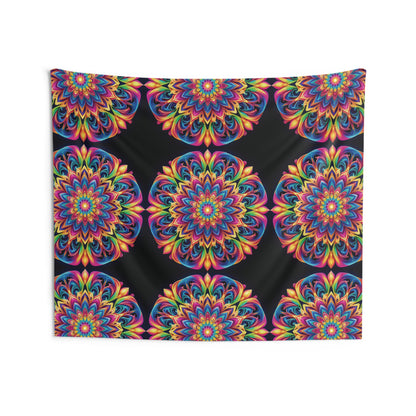 3D Mandala Tapestry for Yoga Room | Zen-Inspired Wall Art