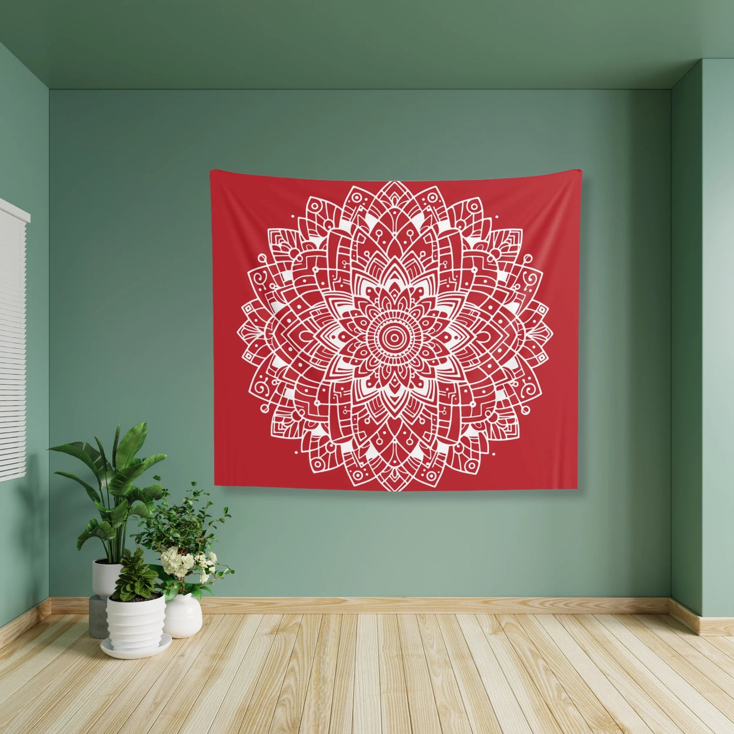 Red Mandala Tapestry | zen tapestry