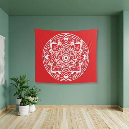 Red Mandala Tapestries