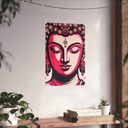 Pink Buddha Poster | ZenArtBliss