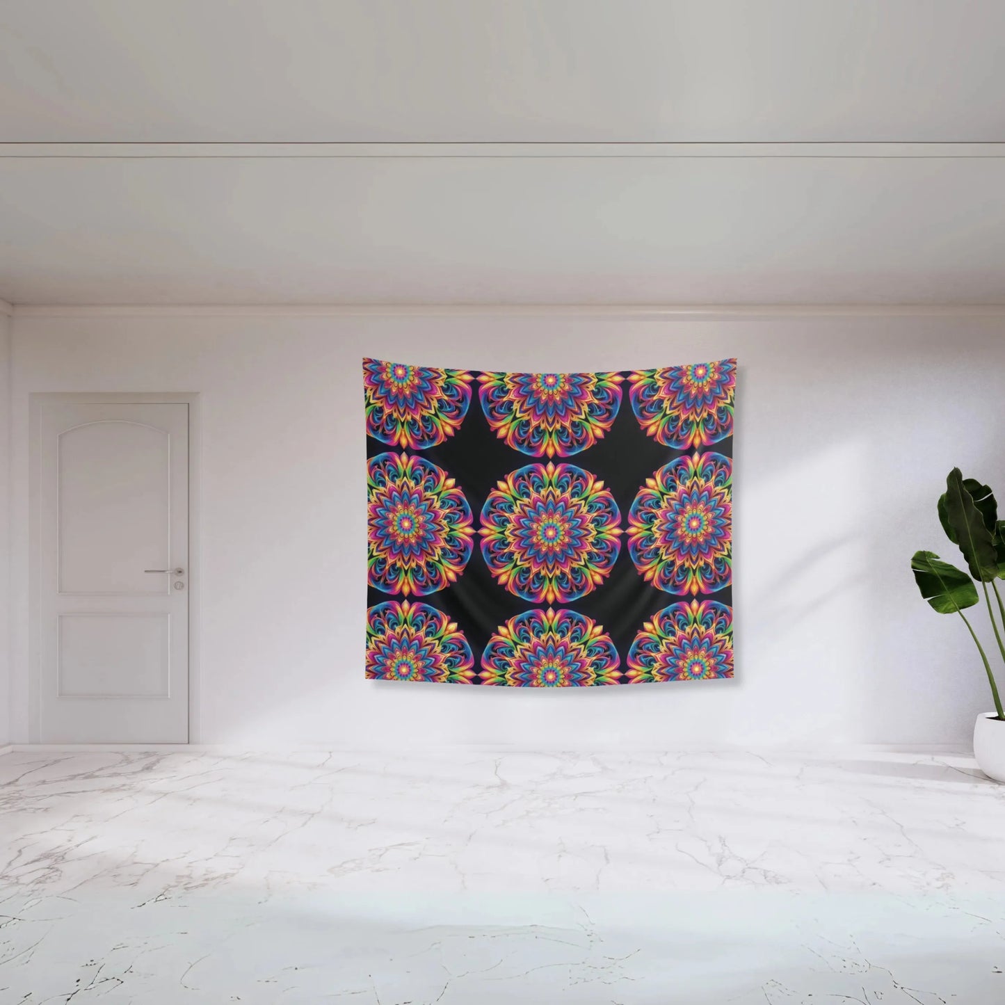 3D Mandala Tapestry for Yoga Room | Zen-Inspired Wall Art