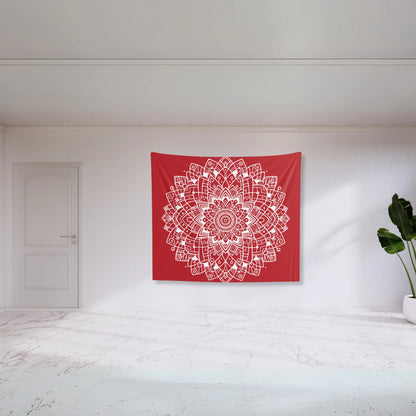 Red Mandala Tapestry | zen tapestry