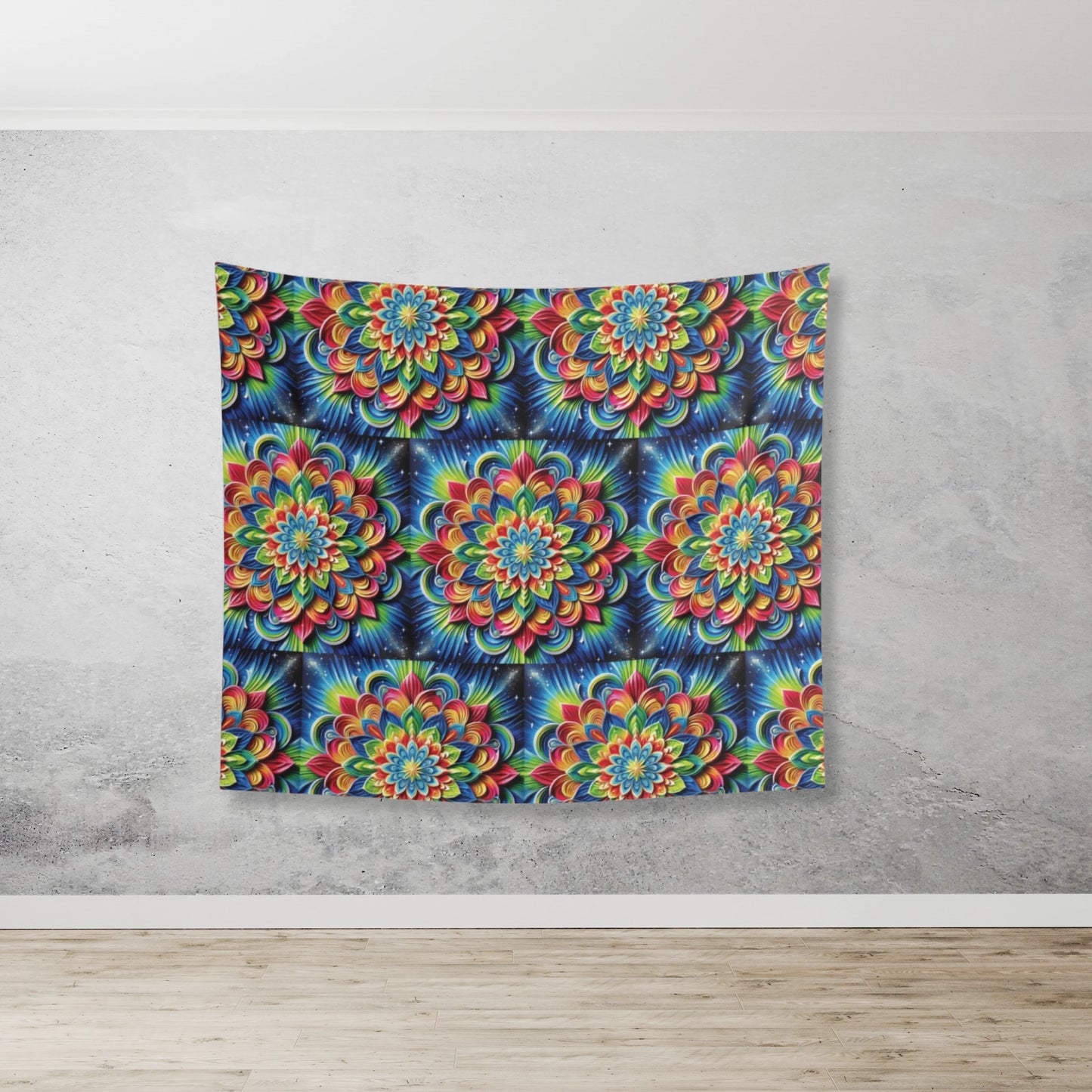 3D Colorful Mandala Tapestry | Zen Tapestry for Meditation Room