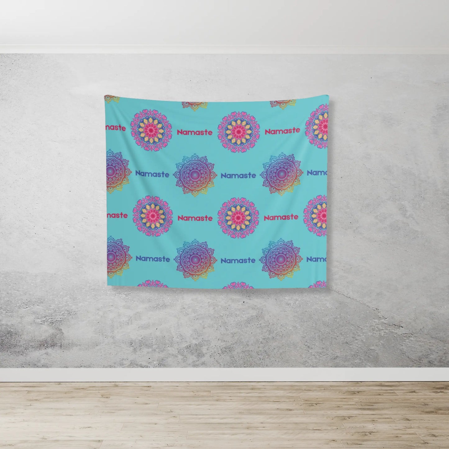 Namaste Mandala Wall Tapestry - Colorful Bohemian Decor