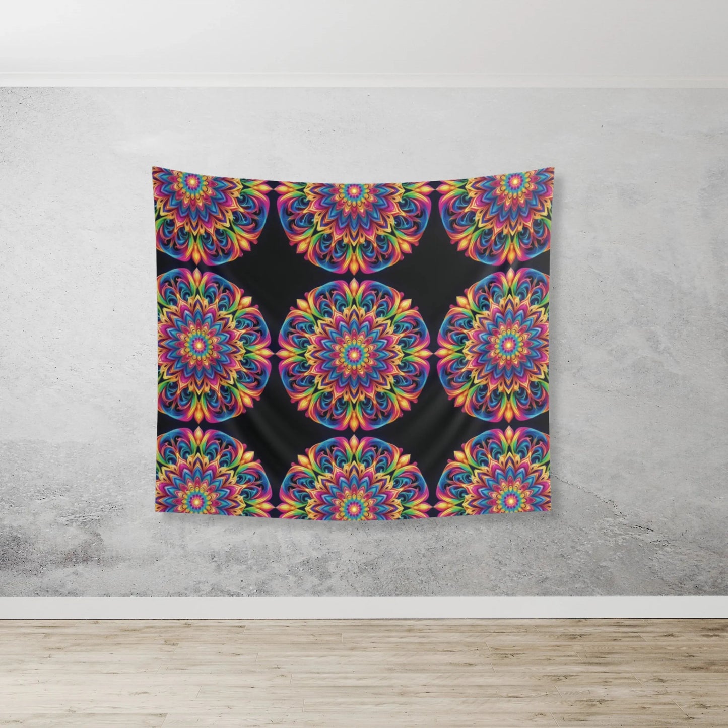 3D Mandala Tapestry for Yoga Room | Zen-Inspired Wall Art