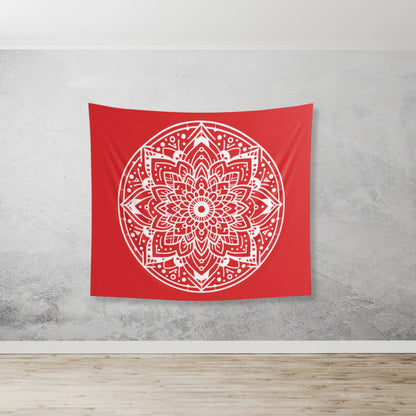 Red Mandala Tapestries