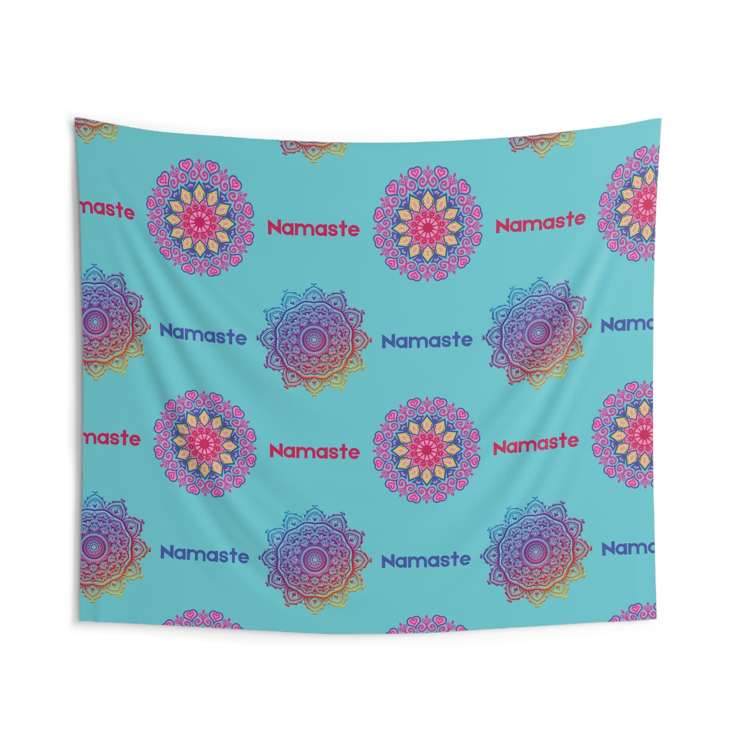 Namaste Mandala Wall Tapestry - Colorful Bohemian Decor