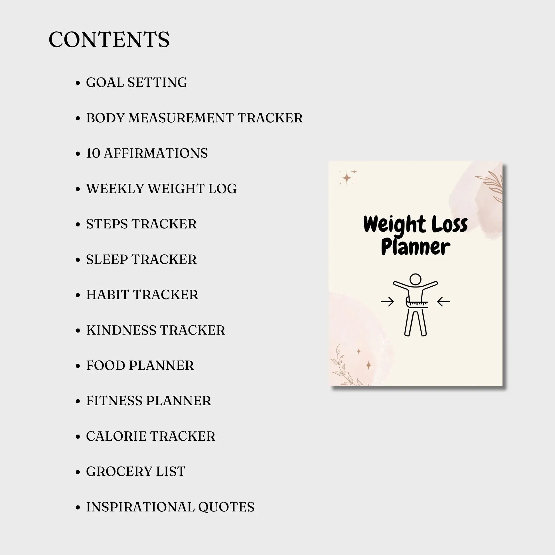 Comprehensive Weight Loss Planner - Your Ultimate Fitness Companion -ZenArtBliss