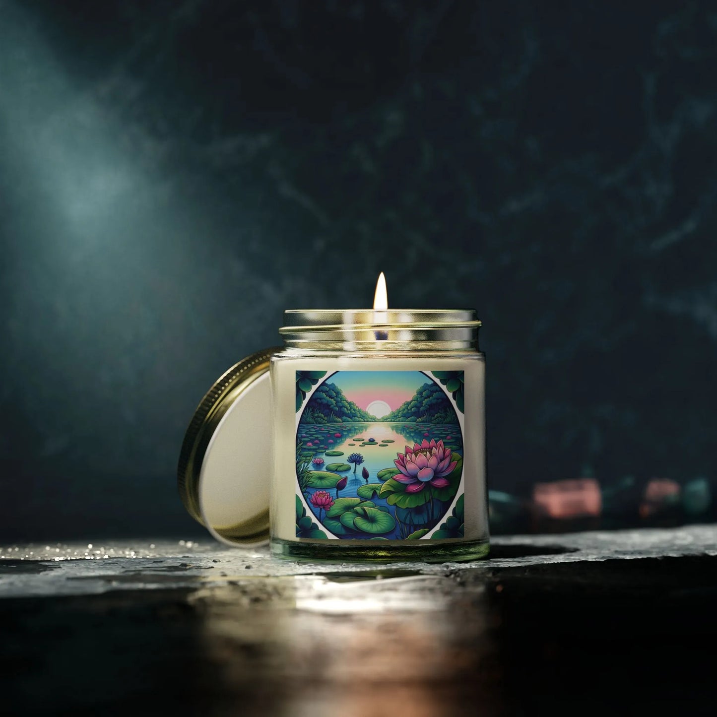 Lotus Candle Gift for Christmas | Cozy Holiday Aromatherapy