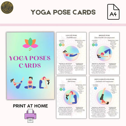 Yoga Pose Cards - Digital Download with 40 Illustrated Yoga Poses