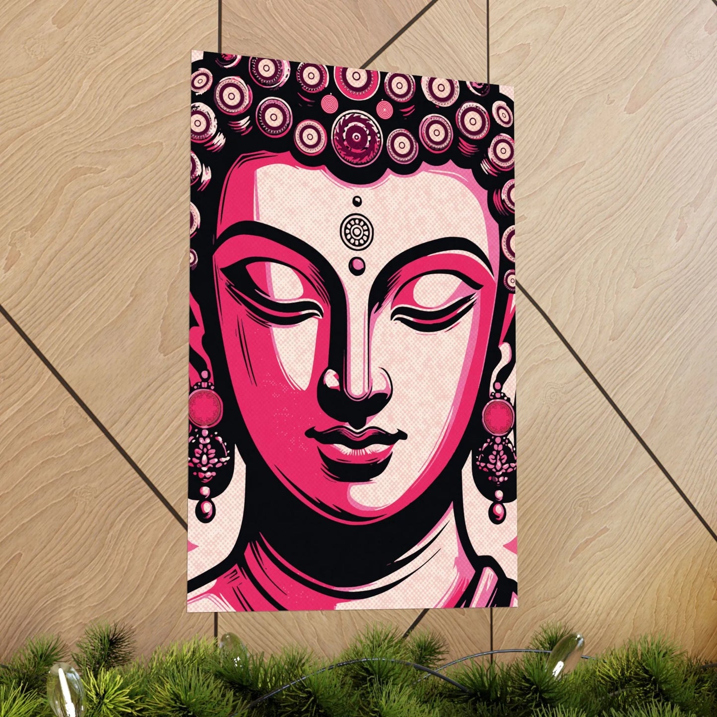 Pink Buddha Poster | ZenArtBliss