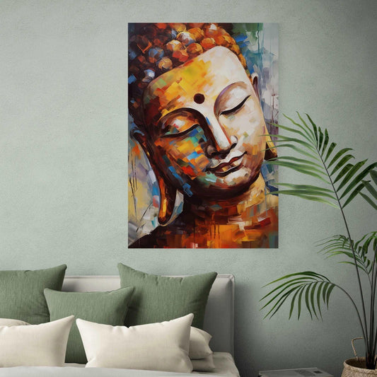 Abstract Meditation Poster: Modern Buddha Art - ZenArtBliss.com