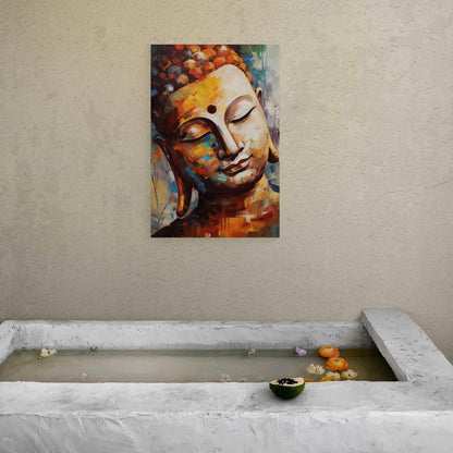 Abstract Meditation Poster: Modern Buddha Art - ZenArtBliss.com - Zenartbliss