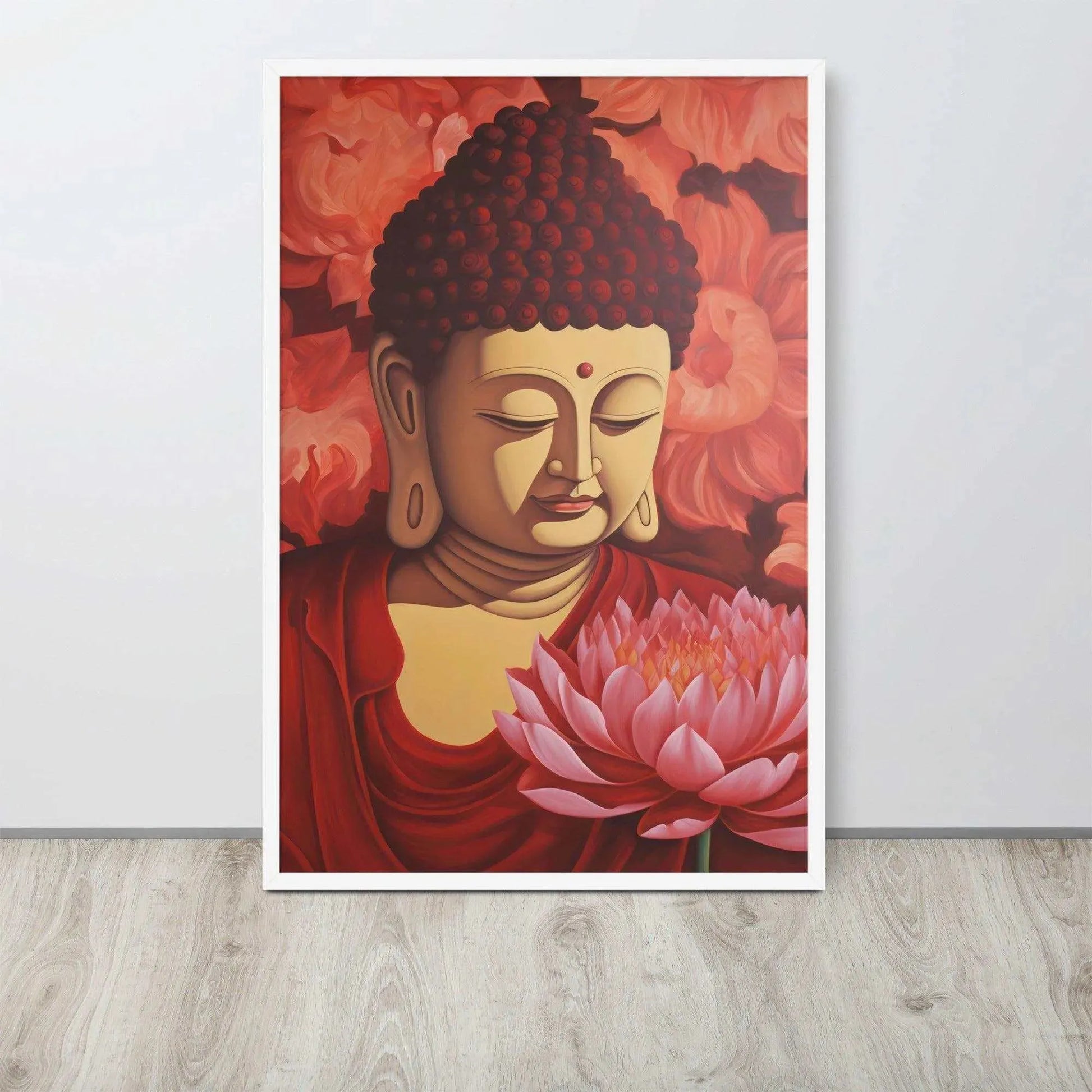 Buddha Framed Print: Red Roses, Golden Light #homedecor – ZenArtBliss -ZenArtBliss