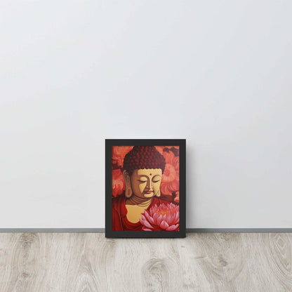 Buddha Framed Print: Red Roses, Golden Light #homedecor – ZenArtBliss -ZenArtBliss