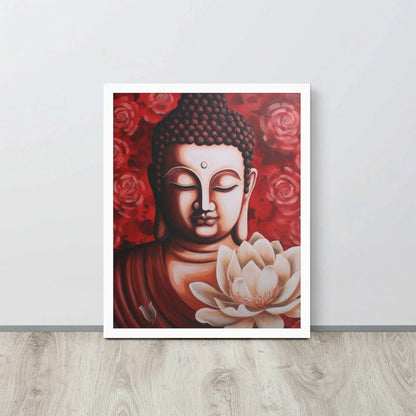 buddha Framed Print: Tranquility & Warmth – ZenArtBliss -ZenArtBliss