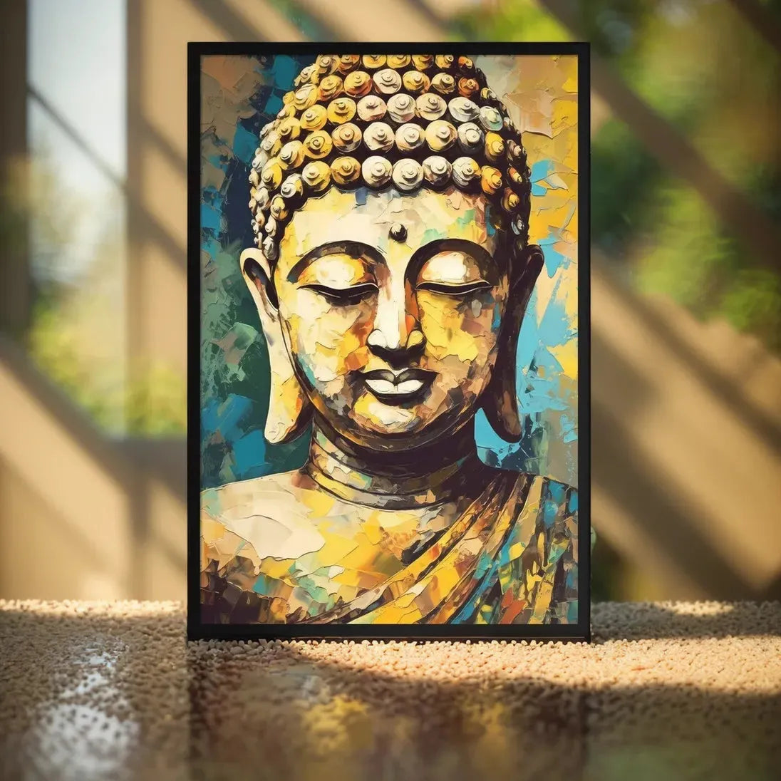 Colorful Tibetan Buddha Framed Print – ZenArtBliss -ZenArtBliss