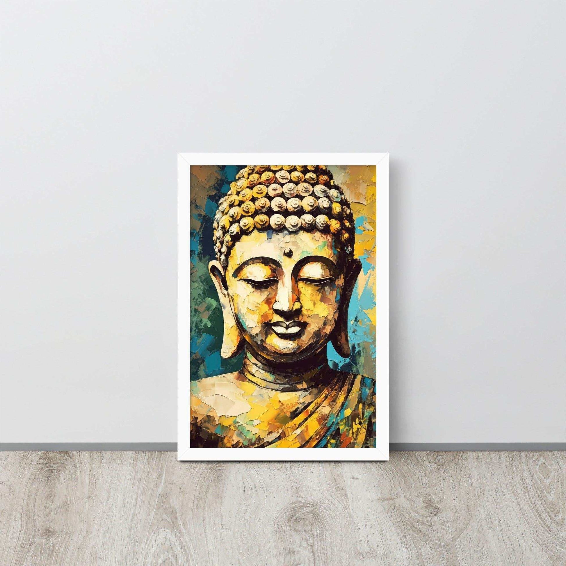 Colorful Tibetan Buddha Framed Print – ZenArtBliss -ZenArtBliss