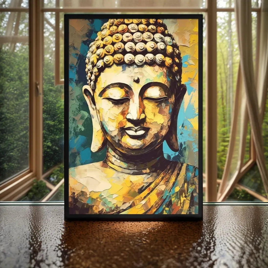 Colorful Tibetan Buddha Framed Print – ZenArtBliss -ZenArtBliss