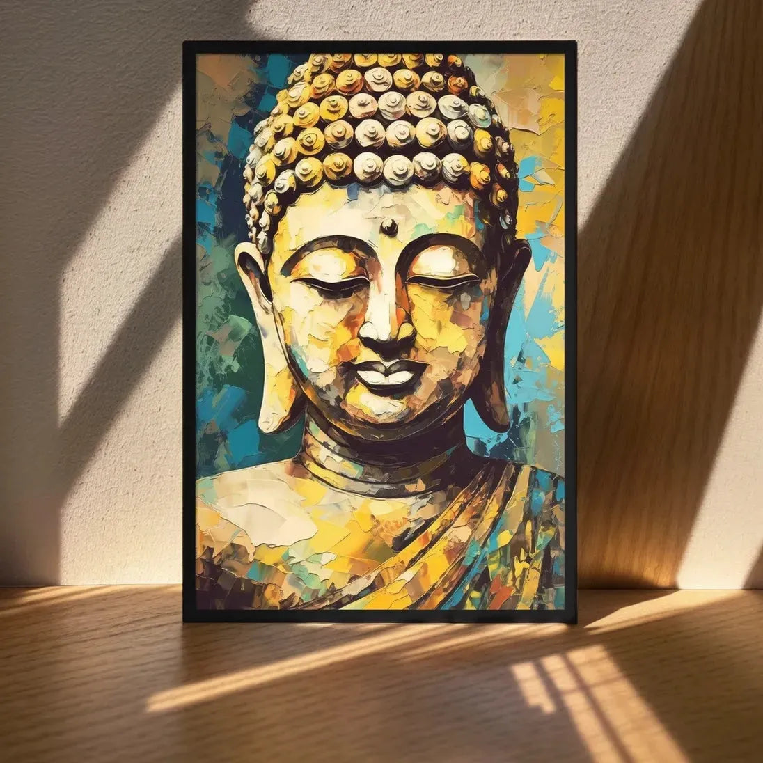 Colorful Tibetan Buddha Framed Print – ZenArtBliss -ZenArtBliss