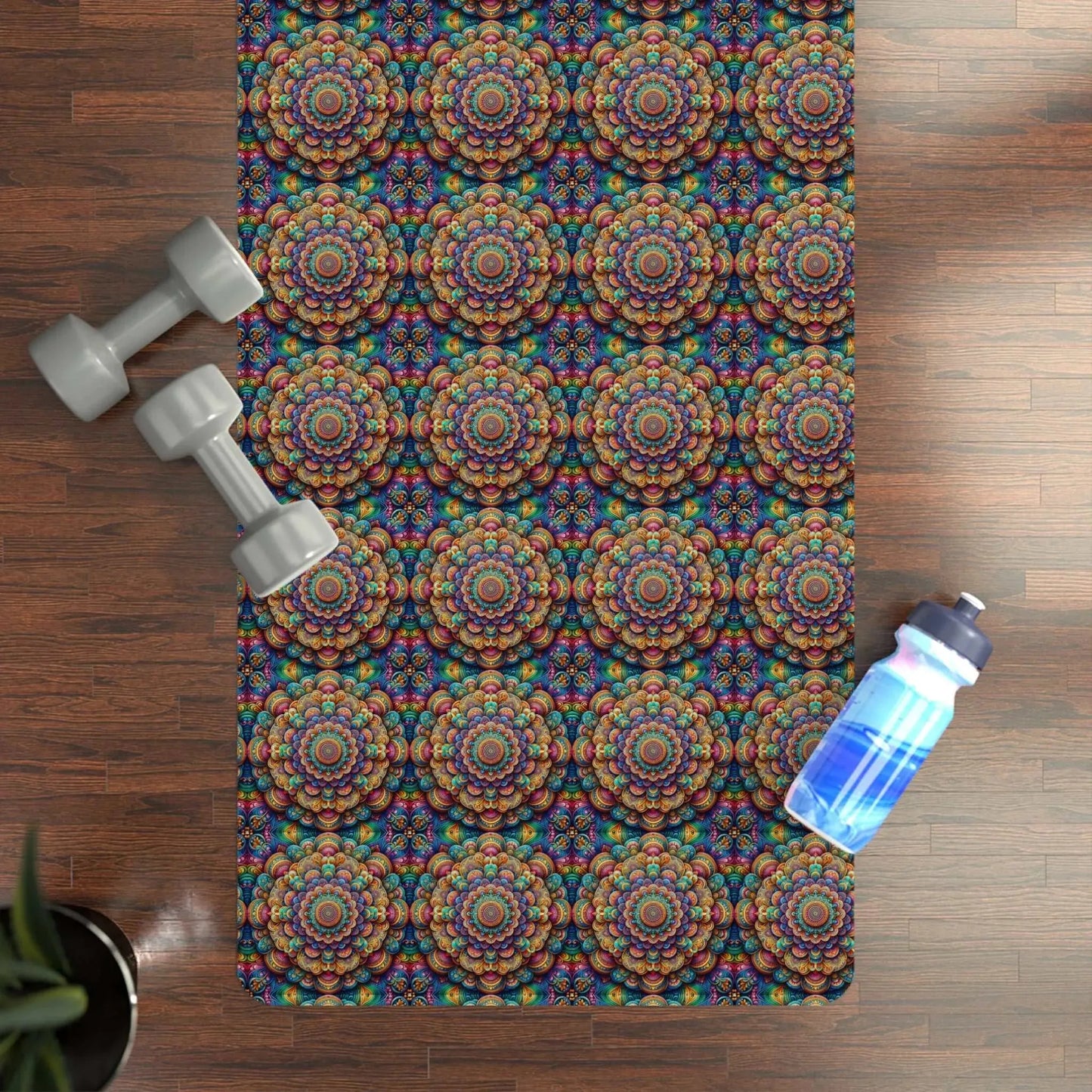 Cosmic Bloom Mandala Yoga Mat 🌌🌸 -ZenArtBliss