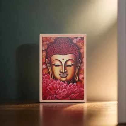 Discover the Tranquility of Buddha: Radiant Glow & Luxurious Flowers -ZenArtBliss