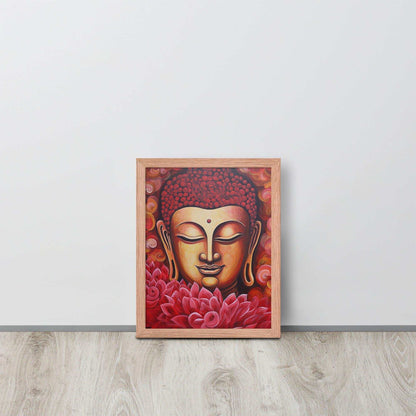 Discover the Tranquility of Buddha: Radiant Glow & Luxurious Flowers -ZenArtBliss