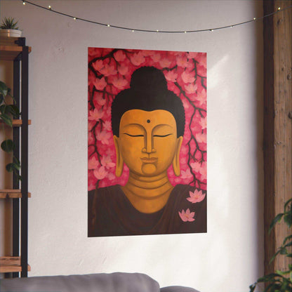 Eternal Serenity - Golden Buddha Wall Art - Zenartbliss