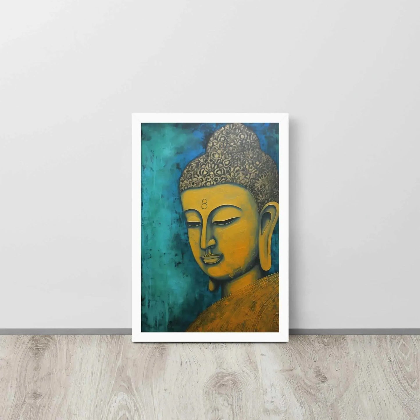 Golden Buddha Painting – ZenArtBliss | Discover Timeless Serenity -ZenArtBliss