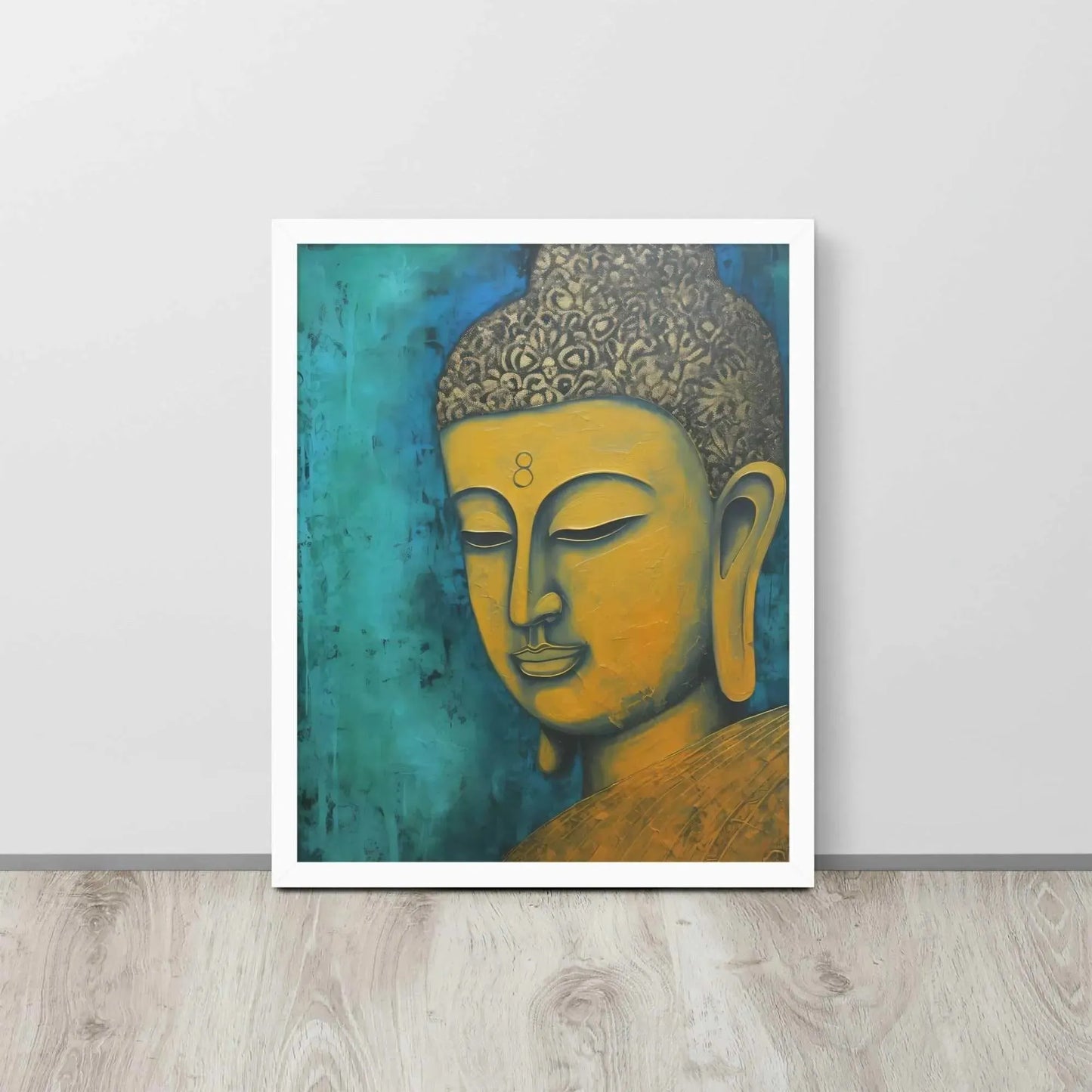 Golden Buddha Painting – ZenArtBliss | Discover Timeless Serenity -ZenArtBliss