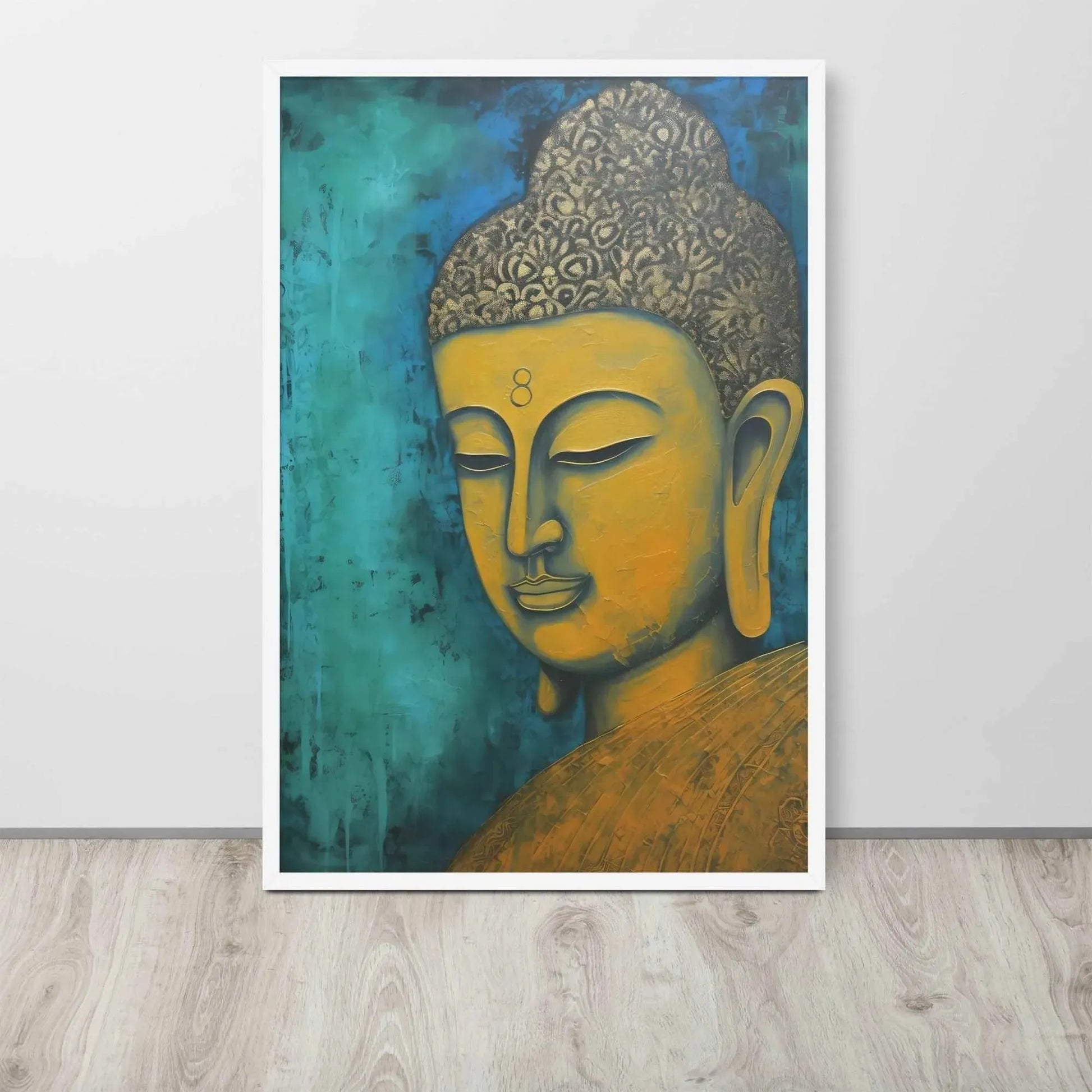 Golden Buddha Painting – ZenArtBliss | Discover Timeless Serenity -ZenArtBliss