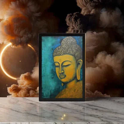 Golden Buddha Painting – ZenArtBliss | Discover Timeless Serenity -ZenArtBliss