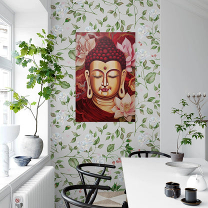 Golden Serenity - Forest Zen Buddha Poster - Zenartbliss- A Brand of Oxygen O2 Technology