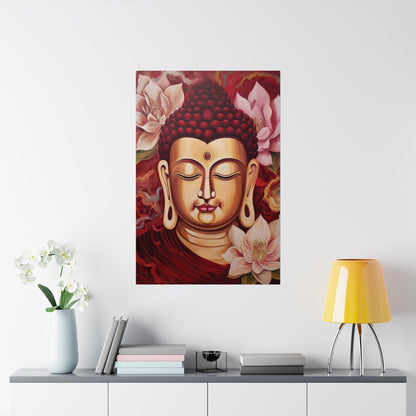 Golden Serenity - Forest Zen Buddha Poster - Zenartbliss- A Brand of Oxygen O2 Technology